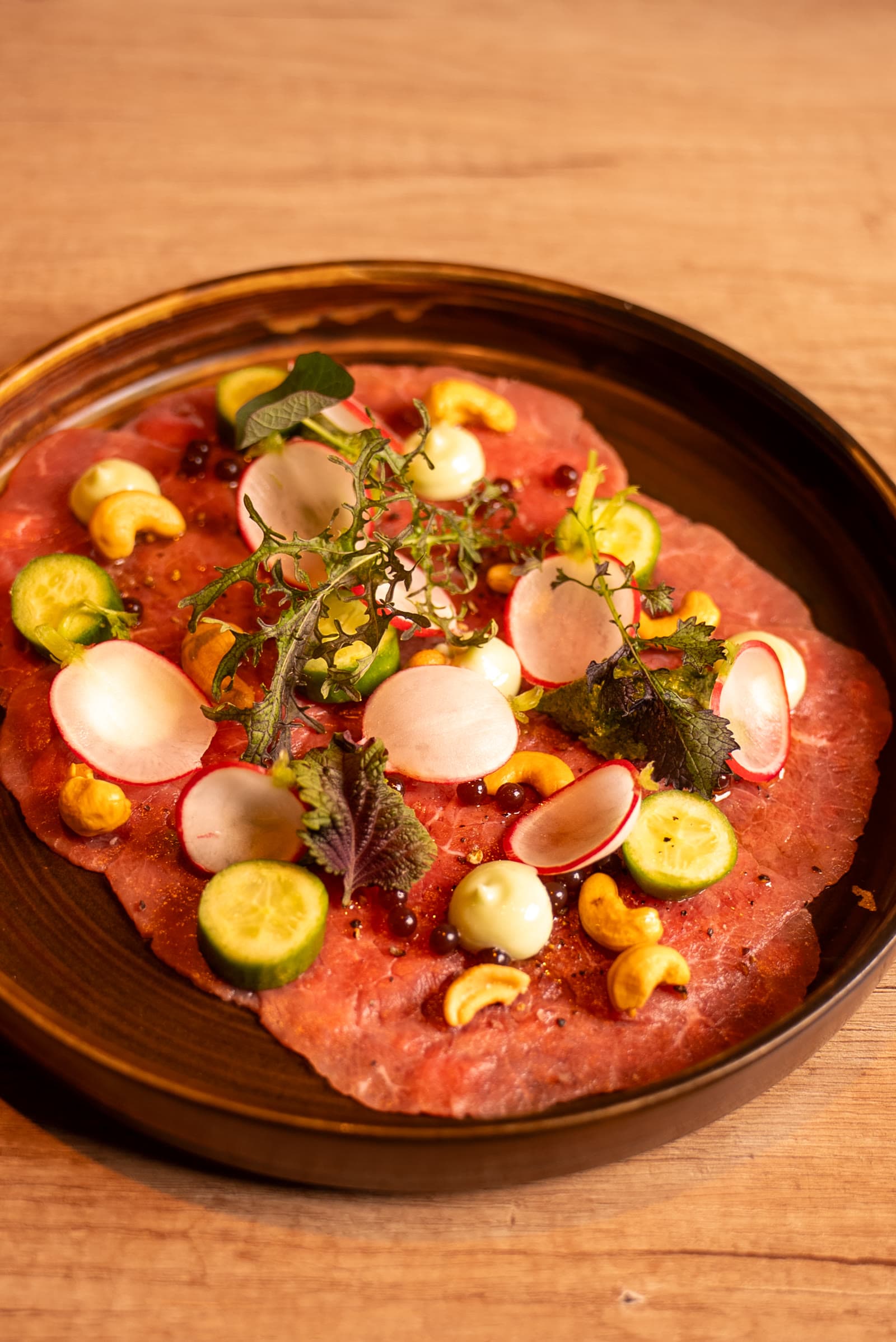 Carpaccio de ternera premium en La Boca Restaurante